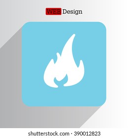 Fire icon. Fire symbol. Stop fire. Escape from fire. Vector