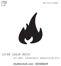 Fire icon. Fire symbol. Stop fire. Escape from fire. Vector