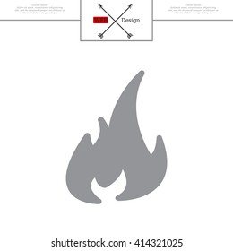 Fire icon. Fire symbol. Stop fire. Escape from fire. Vector