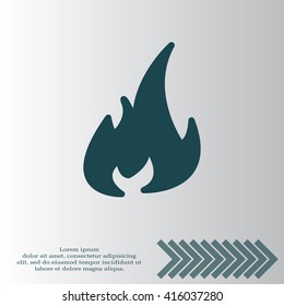 Fire icon. Fire symbol. Stop fire. Escape from fire. Vector