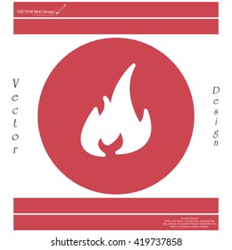 Fire icon. Fire symbol. Stop fire. Escape from fire. Vector