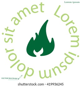 Fire icon. Fire symbol. Stop fire. Escape from fire. Vector