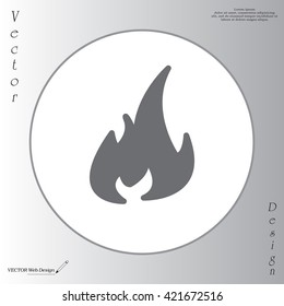 Fire icon. Fire symbol. Stop fire. Escape from fire. Vector