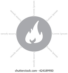 Fire icon. Fire symbol. Stop fire. Escape from fire. Vector