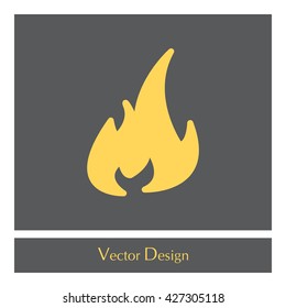 Fire icon. Fire symbol. Stop fire. Escape from fire. Vector