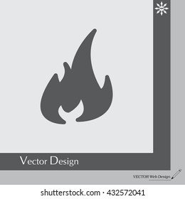 Fire icon. Fire symbol. Stop fire. Escape from fire. Vector