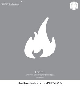 Fire icon. Fire symbol. Stop fire. Escape from fire. Vector