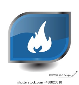 Fire icon. Fire symbol. Stop fire. Escape from fire. Vector