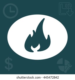 Fire icon. Fire symbol. Stop fire. Escape from fire. Vector
