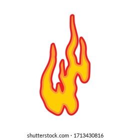 Fire icon symbol vector burning object element