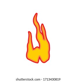 Fire icon symbol vector burning object element