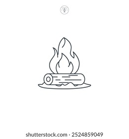 Fire icon symbol vector illustration isolated on white background