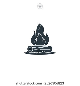 Fire icon symbol vector illustration isolated on white background