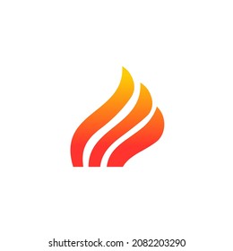 Diseño del logotipo del vector del símbolo del fuego