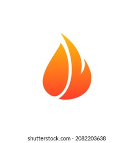 Diseño del logotipo del vector del símbolo del fuego