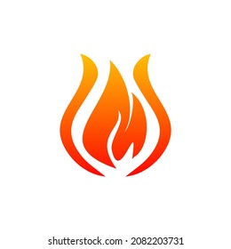 Fire icon symbol vector logo design