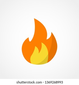 Fire icon symbol vector. on white background