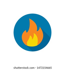 Fire icon symbol vector. on white background