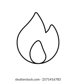 Fire icon Thin line vector