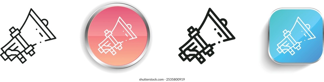 fire icon. Thin Linear, Regular and Button Style Design Isolated On White Background
