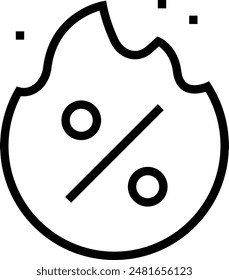 fire icon. Thin linear style design isolated on white background