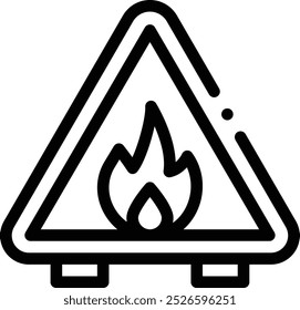 fire icon. Thin Linear Style Design Isolated On White Background