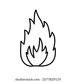 Fire icon. fire icon with transparent background icon vector illustration, pictogram isolated on white background. color editable