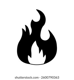 Fire icon. fire icon with transparent background vector illustration, pictogram isolated on white background. color editable