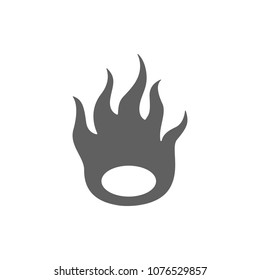 Fire icon in trendy flat style isolated on white background. Symbol for your web site design, logo, app, UI. Vector illustration, EPS
