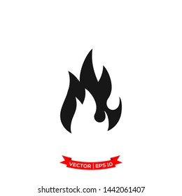fire icon in trendy flat style 