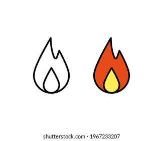 Fire Icon in trendy flat style isolated on white background, for your web site design, app, logo, UI. Vector illustration, EPS10