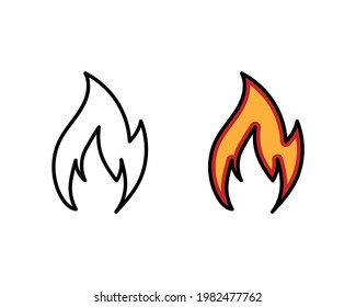 Fire Icon in trendy flat style isolated on white background, for your web site design, app, logo, UI. Vector illustration, EPS10
