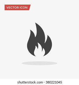Fire Icon in trendy flat style isolated on grey background, for your web site design, app, logo, UI. Vector illustration, EPS10.