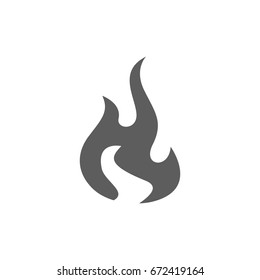 Fire icon in trendy flat style isolated on white background. Symbol for your web site design, logo, app, UI. Vector illustration, EPS