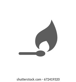 Fire icon in trendy flat style isolated on white background. Symbol for your web site design, logo, app, UI. Vector illustration, EPS