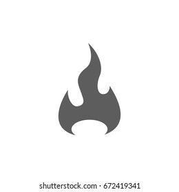 Fire icon in trendy flat style isolated on white background. Symbol for your web site design, logo, app, UI. Vector illustration, EPS