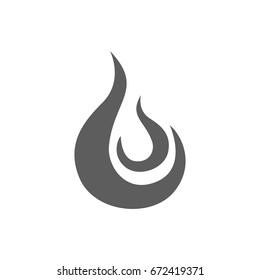 Fire icon in trendy flat style isolated on white background. Symbol for your web site design, logo, app, UI. Vector illustration, EPS