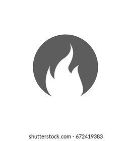 Fire icon in trendy flat style isolated on white background. Symbol for your web site design, logo, app, UI. Vector illustration, EPS