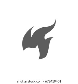 Fire icon in trendy flat style isolated on white background. Symbol for your web site design, logo, app, UI. Vector illustration, EPS