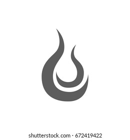 Fire icon in trendy flat style isolated on white background. Symbol for your web site design, logo, app, UI. Vector illustration, EPS