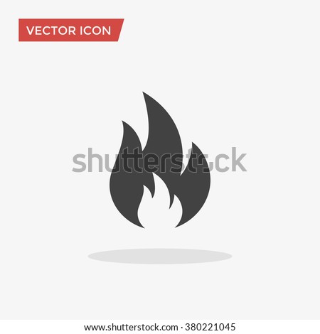 Fire Icon in trendy flat style isolated on grey background, for your web site design, app, logo, UI. Vector illustration, EPS10.