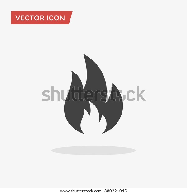 Fire Icon Trendy Flat Style Isolated Stock Vector Royalty Free