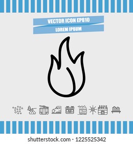Fire icon vector