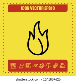 Fire icon vector