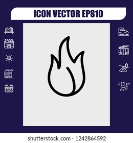 Fire icon vector