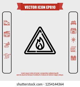 fire icon vector