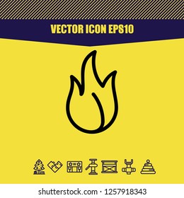 Fire icon vector