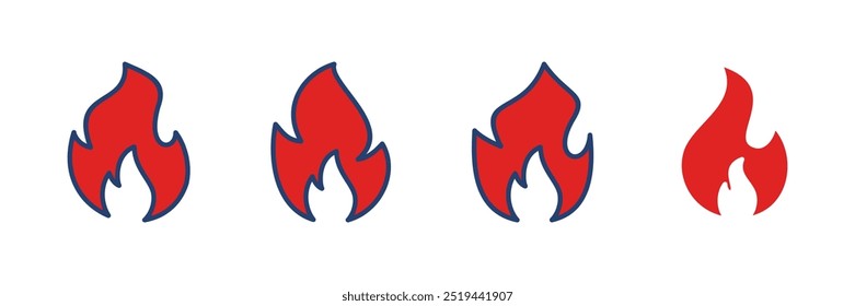 Fire icon vector. fire vector icon