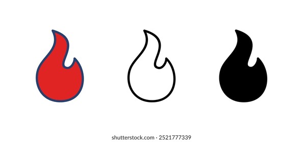 Fire icon vector. fire vector icon