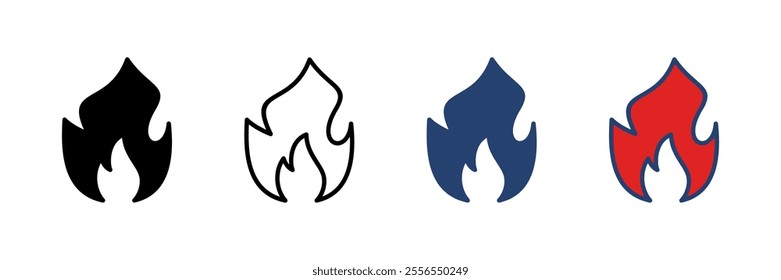 Fire icon vector. fire vector icon